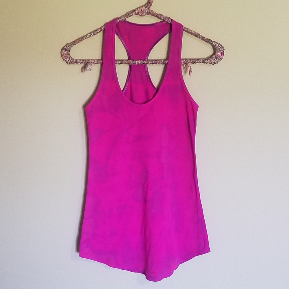 Lululemon Pink Tie Dye Cool Racerback Tank. Size S